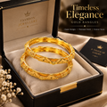 Timeless ElementGolde Finish Bangles Set of (2pair)